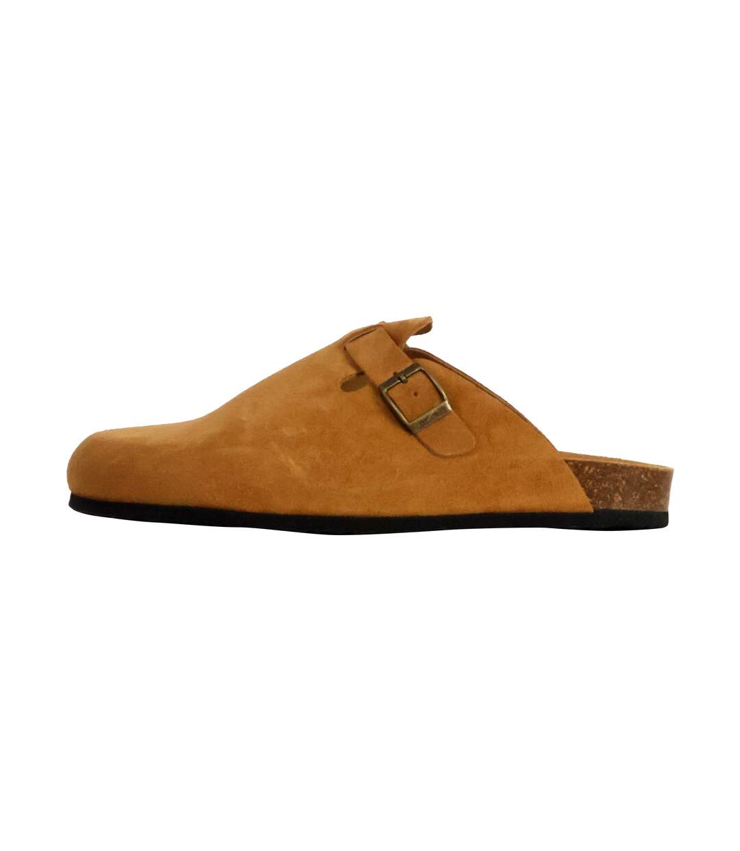 Mules Plate Cuir Natural World-1