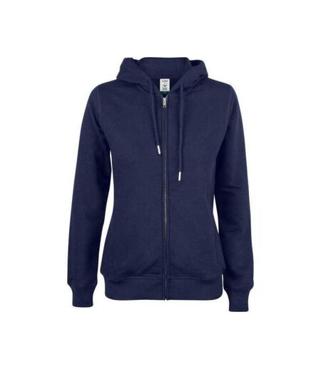 Veste À Capuche Premium Femme Bleu Marine Foncé Clique