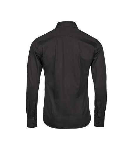 Mens Stretch Active Shirt Black Tee Jays
