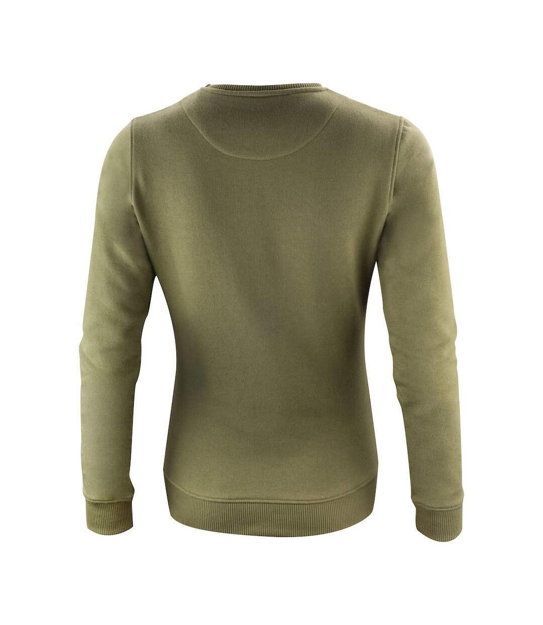 Womens/ladies Alder Crew Neck Sweatshirt Moss Green James Harvest-2