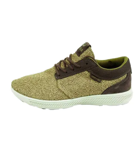 Mens Hammer Contrast Panel Suede Running Trainers Green Supra