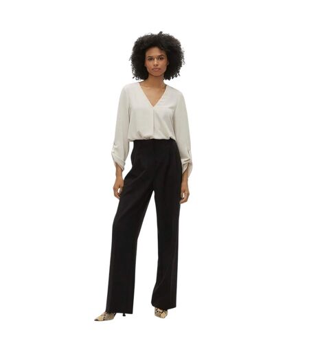 Blouse Manches Longues Femme Marron Clair Vero Moda