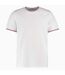 Kustom Kit Mens Tipped Fashion T-Shirt (White/Red/Royal Blue) - UTRW9458