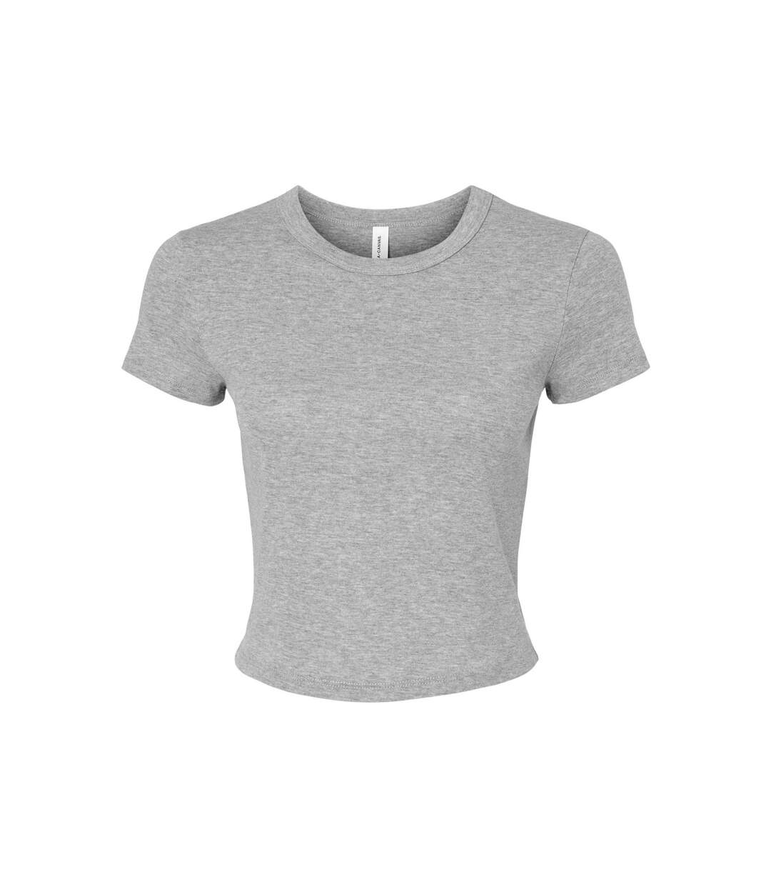Haut Court Femme Gris Clair Chiné Bella + Canvas-1