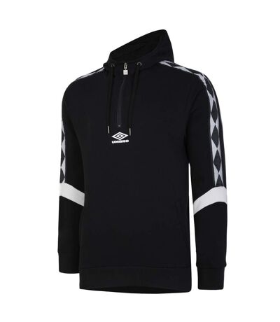 Mens Diamond Half Zip Hoodie Black Lunar Rock Umbro