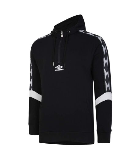 Mens Diamond Half Zip Hoodie Black Lunar Rock Umbro