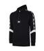 Mens Diamond Half Zip Hoodie Black Lunar Rock Umbro-1