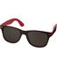 Bullet Sun Ray Sunglasses - Black With Colour Pop (Pack of 2) (Red/Solid Black) (5.7 x 5.9 x 2 inches)