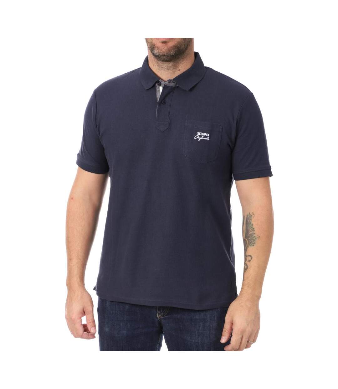 Polo marine homme lee cooper opan - l-1