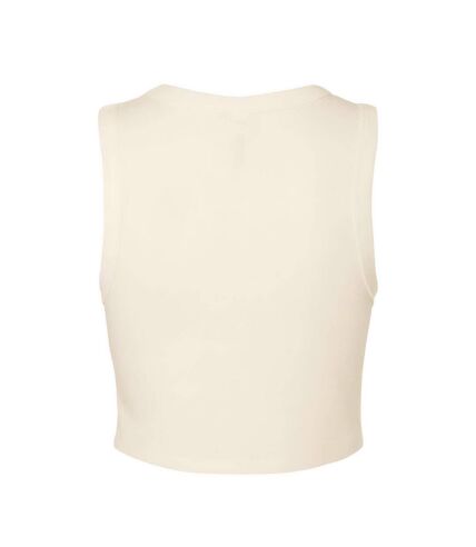 Bella + Canvas Womens/Ladies Plain Micro-Rib Muscle Crop Top (Solid Natural) - UTRW10115