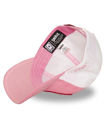 Casquette baseball effet velours avec filet et patch Soft Pink Capslab