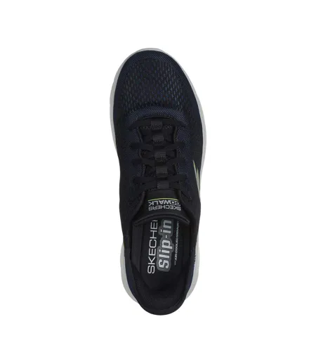 Chaussures De Marche Motif/style Géométrique Go Walk Flex New World Homme Bleu Marine Skechers