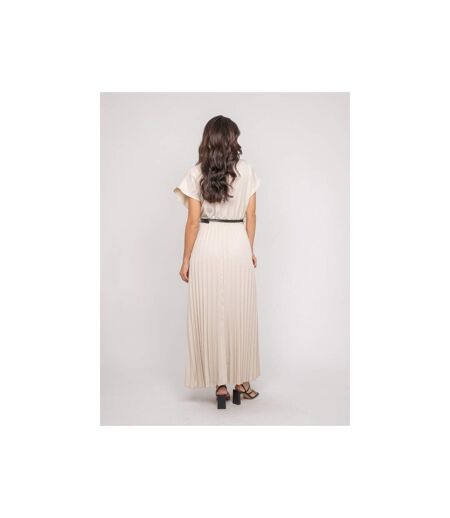 Robe longue plissée avec ceinture INARA - Dona X Lisa