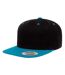 Casquette Ajustable Motif/style Deux Tons Noir Bleu Sarcelle Flexfit-1