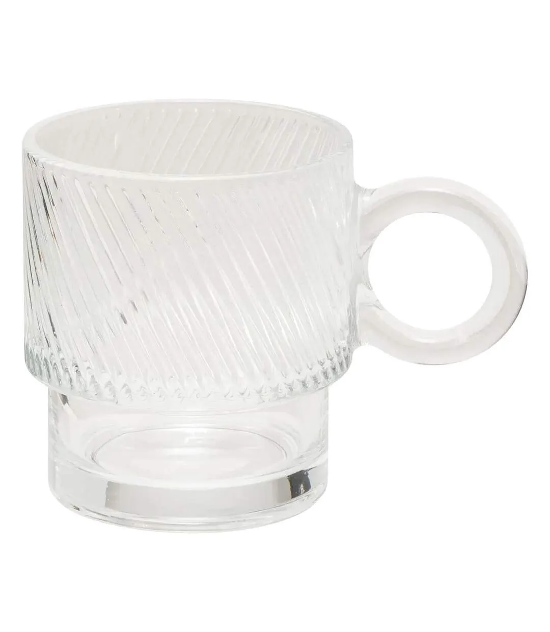Lot de 6 Mugs en Verre Lorène 30cl Transparent-2