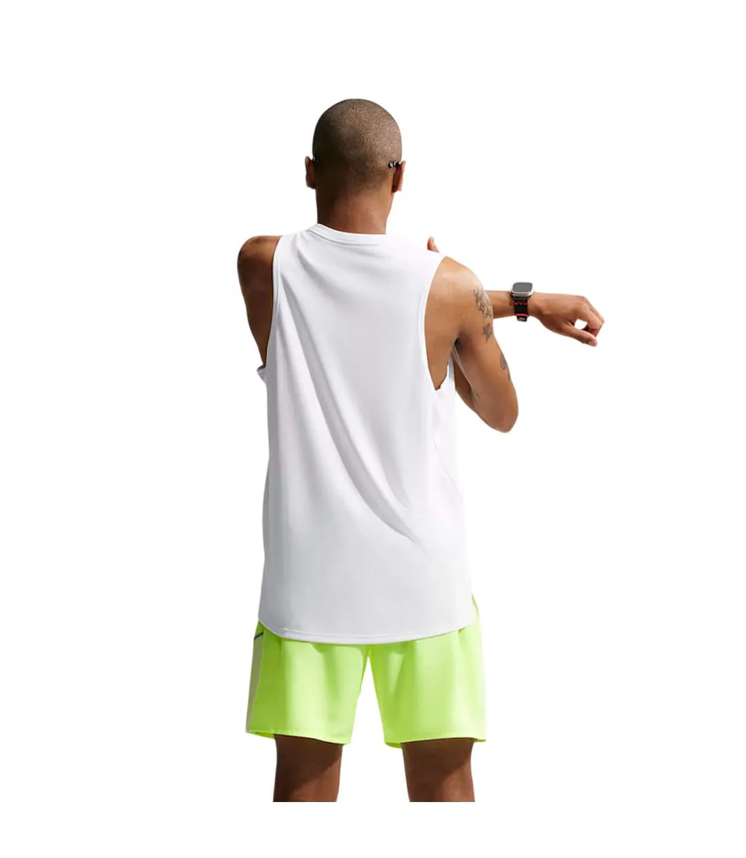 Mens Miler Tank Top White Nike-4