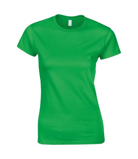 Gildan Womens/Ladies Softstyle Plain Ringspun Cotton Fitted T-Shirt (Irish Green) - UTPC5864