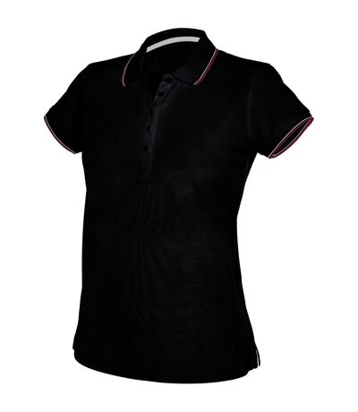 Kariban Womens/Ladies Contrast Short Sleeve Polo Shirt (Black) - UTRW4218