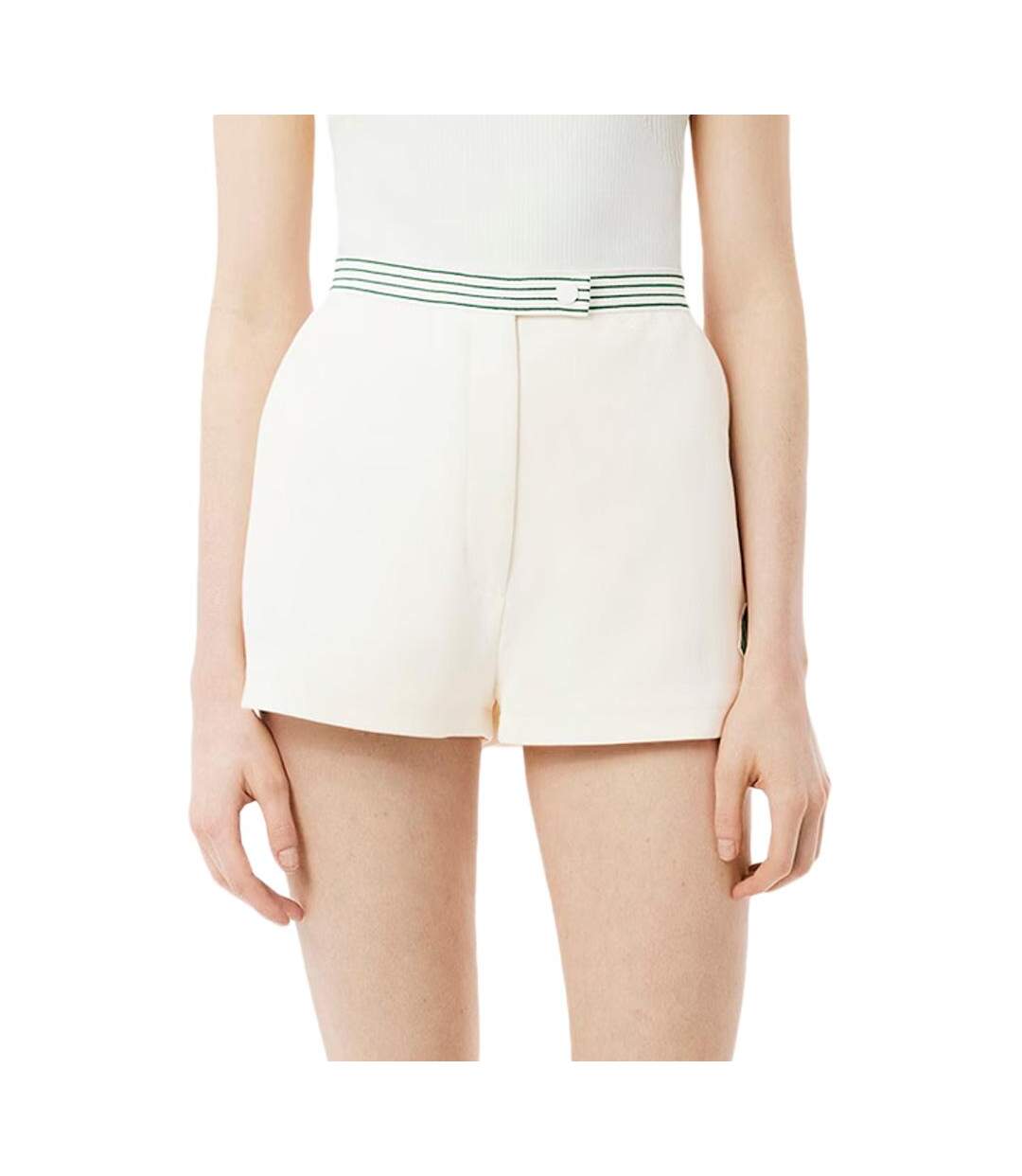 Short blanc femme lacoste runway wool-1