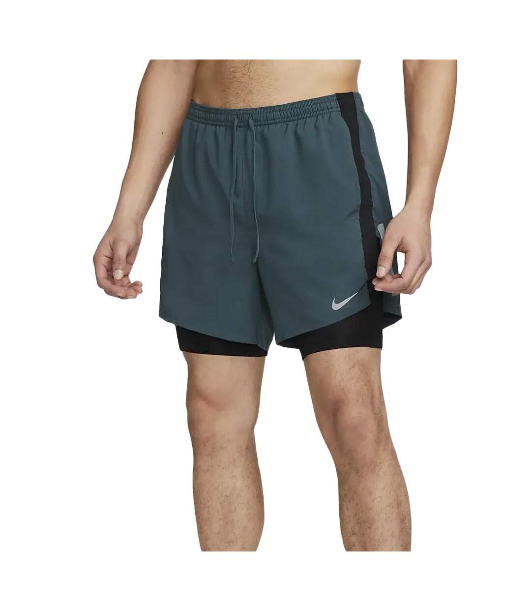 Short de running vert/noir homme nike stride - s-1