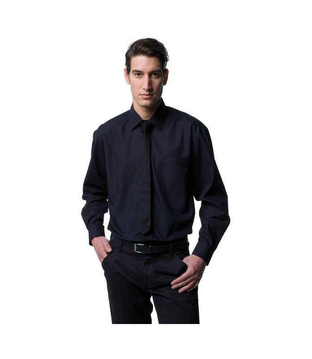 Collection Mens Long Sleeve Shirt Black Russell-1