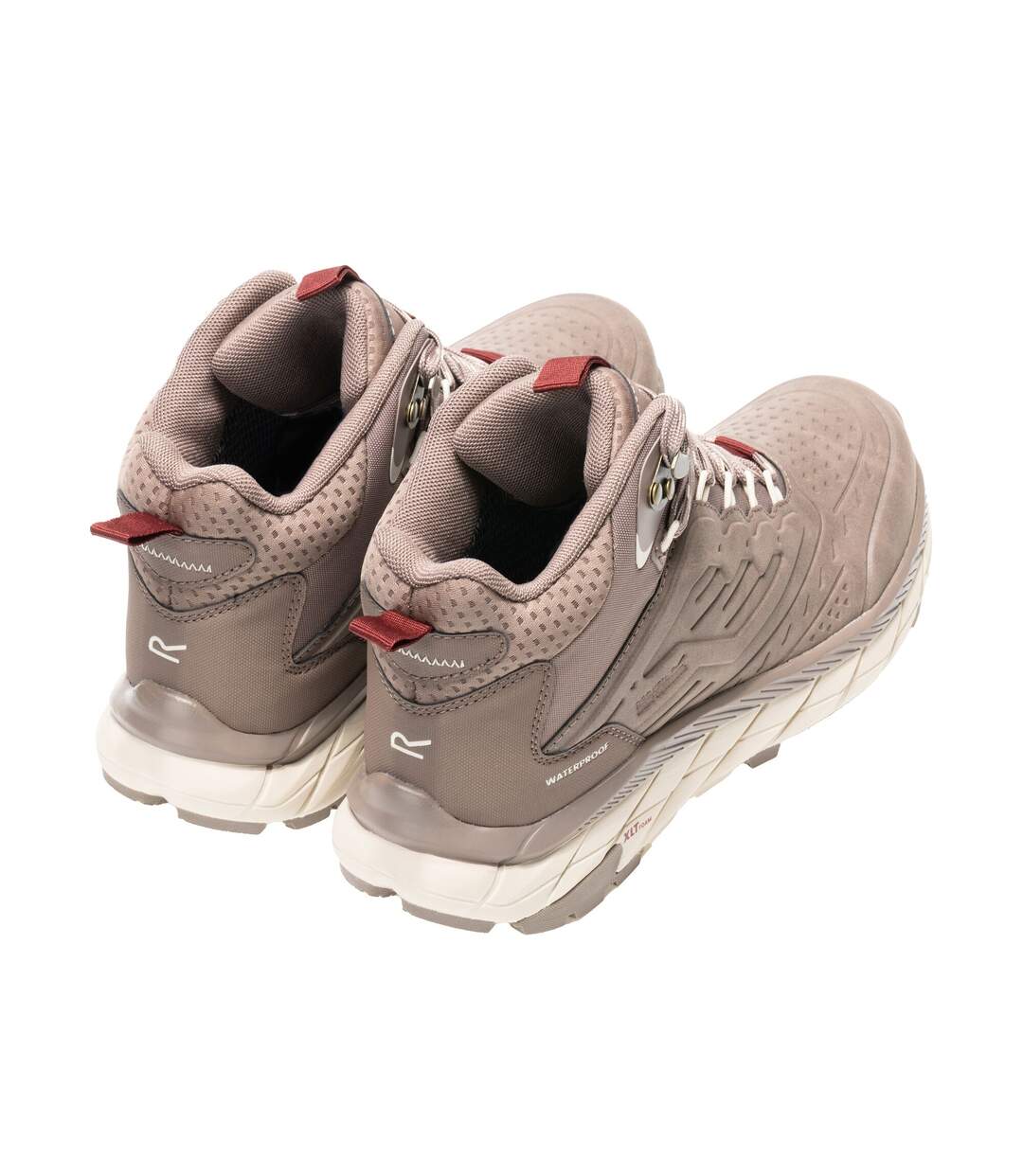 Chaussures Montantes De Marche Derino Femme Marron Foncé Beige Clair Regatta-2