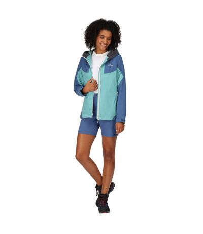 Womens/ladies Raddick Waterproof Jacket Bristol Blue Dusty Denim Regatta