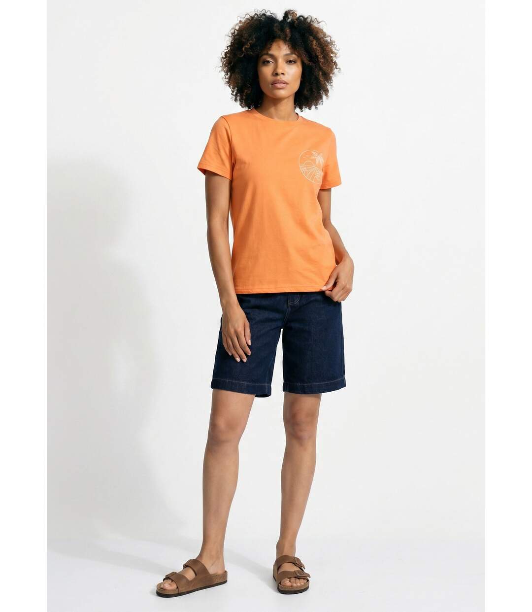 T-shirt manches courtes broderie sunset-3