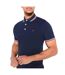 Mens Slim Short-sleeved Polo Shirt Navy Blazer Jack And Jones-3