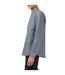 Mens Patterned Poplin Long-sleeved Shirt Navy Gingham Fabric-3