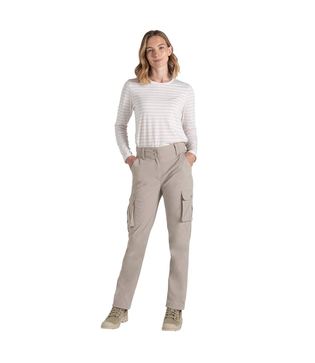 Pantalon de randonnée jules femme champignon clair Craghoppers-3