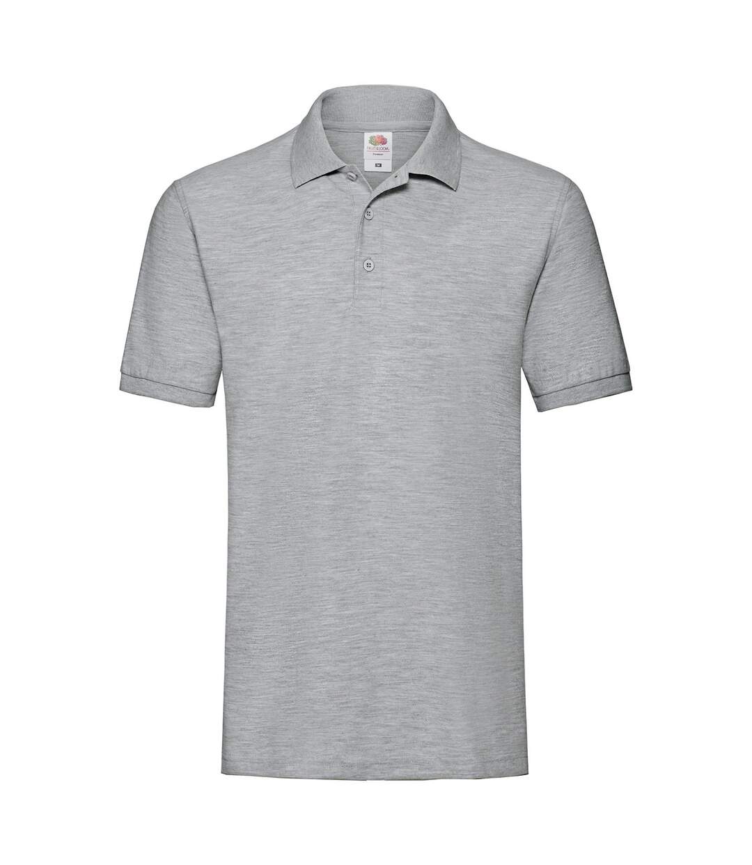 Mens Premium Heathered Polo Shirt Athletic Heather Fruit Of The Loom-1
