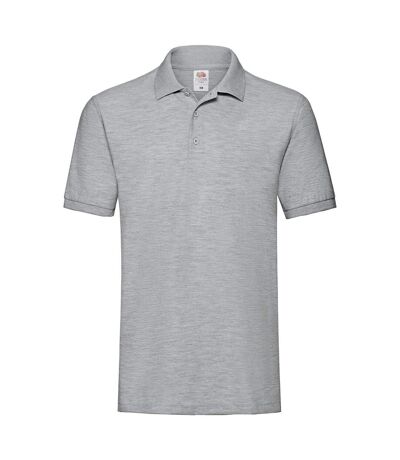 Mens Premium Heathered Polo Shirt Athletic Heather Fruit Of The Loom