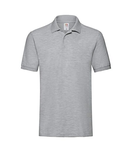 Mens Premium Heathered Polo Shirt Athletic Heather Fruit Of The Loom