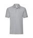 Mens Premium Heathered Polo Shirt Athletic Heather Fruit Of The Loom-1
