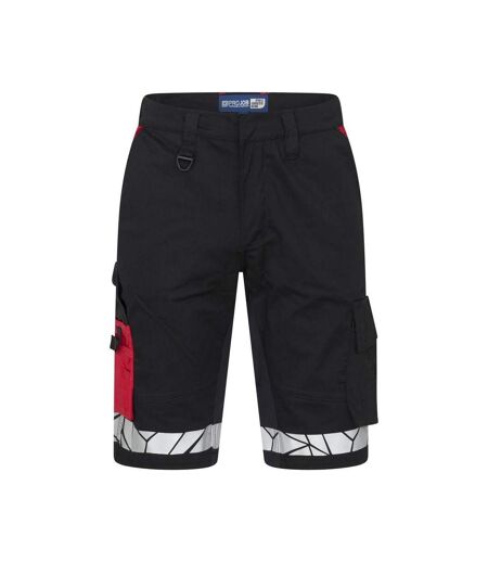 Mens Progression Work Shorts Grey Black Projob