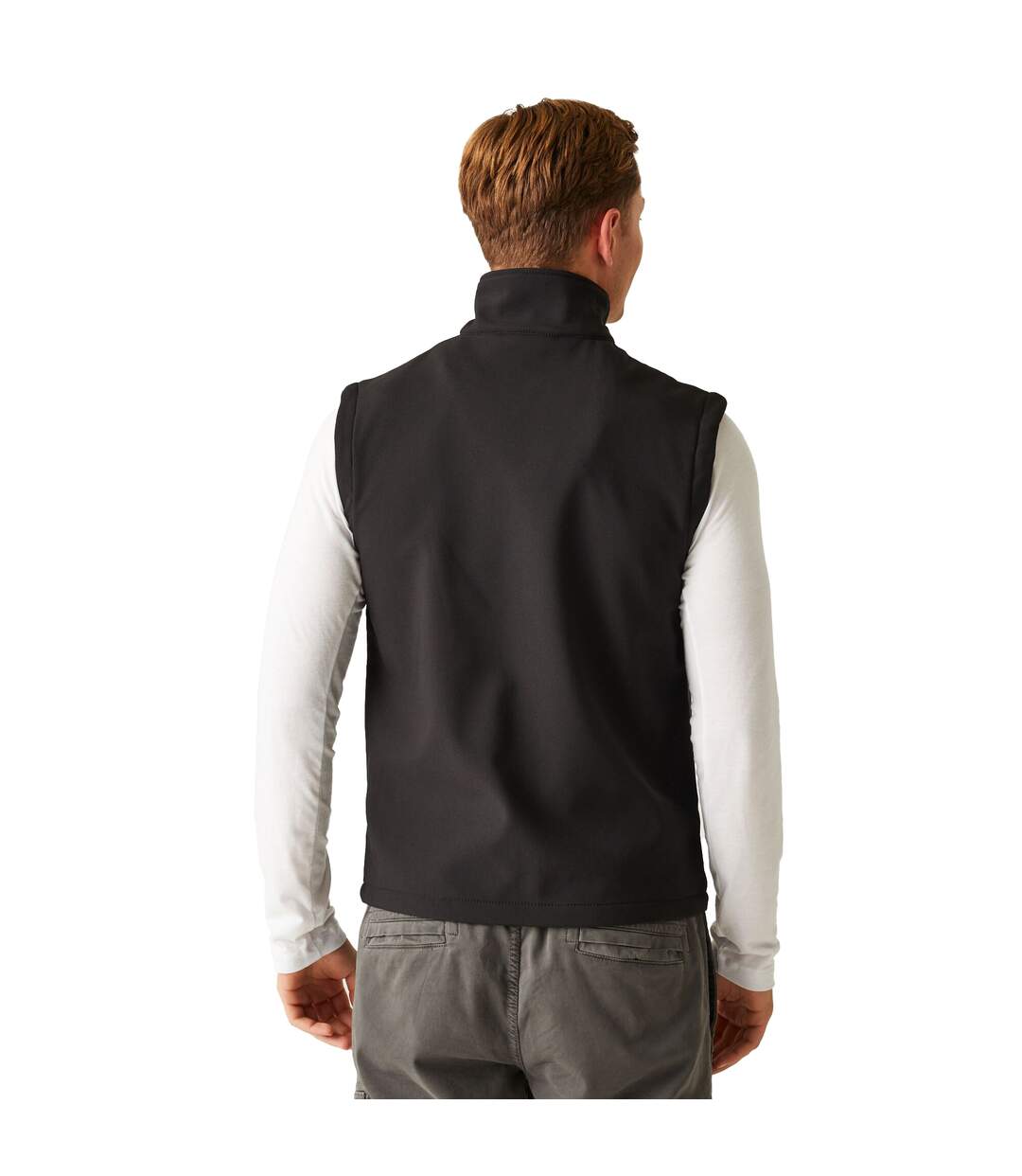 Mens Softshell 2 Layer Body Warmer Black Mineral Grey Regatta Professional-4