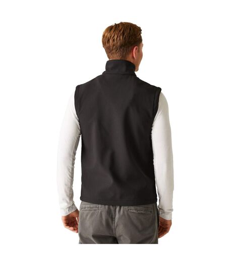 Mens Softshell 2 Layer Body Warmer Black Mineral Grey Regatta Professional