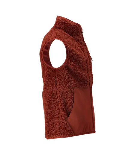 Mens Customised Pile Zipped Gilet Autumn Red Mascot