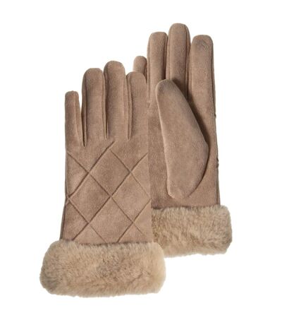 Isotoner Gants femme tactiles, chauds, doublés imitation fourrure, taille unique