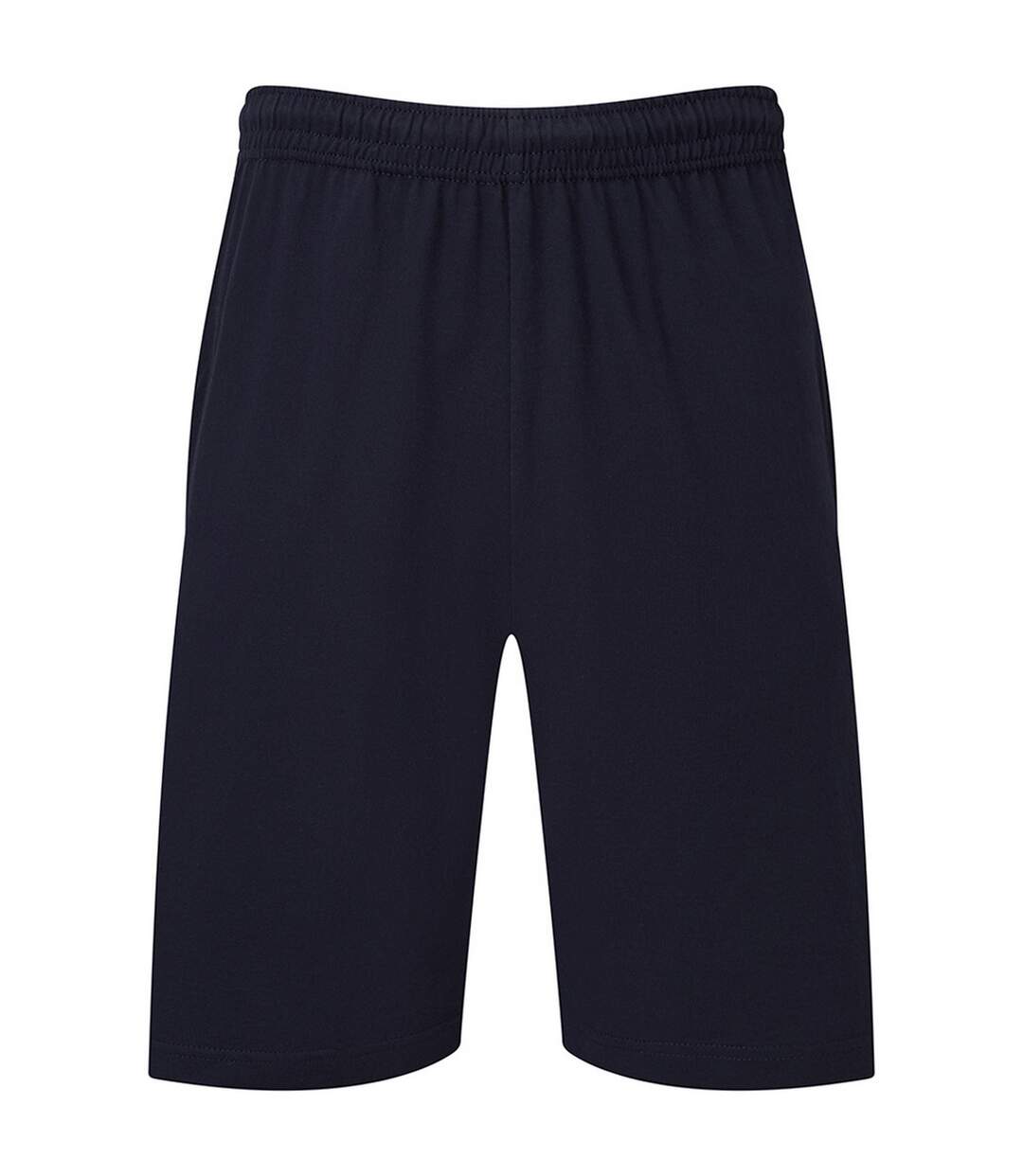 Mens Iconic 195 Jersey Shorts Deep Navy Fruit Of The Loom-1