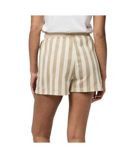 Short beige à rayures femme pieces chilli summer