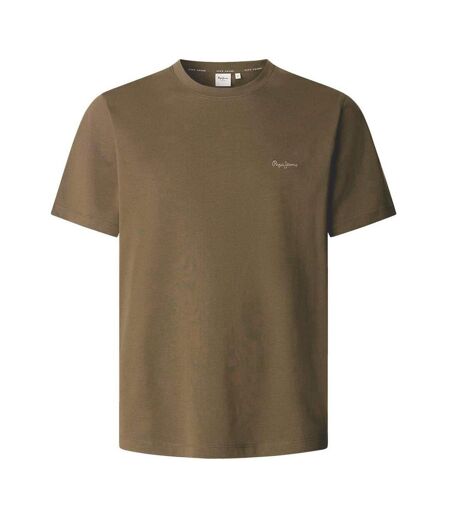 T-Shirt marron foncé homme pepe jeans contrast connor