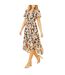Womens/ladies Butterfly Sleeve Wrap Dress Black Mela London-4