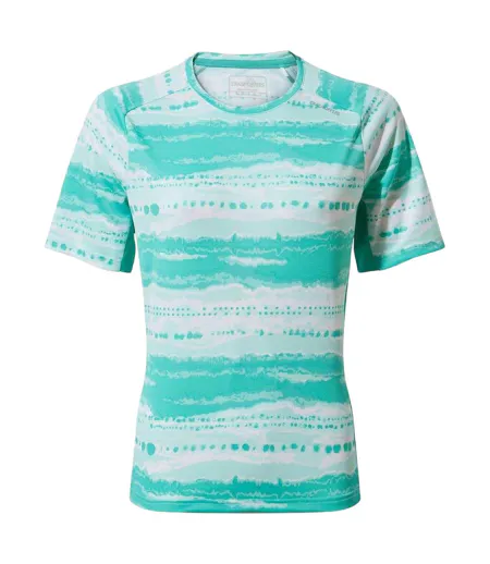 T-shirt Motif/style Imprimé Dynamic Pro Femme Turquoise Craghoppers