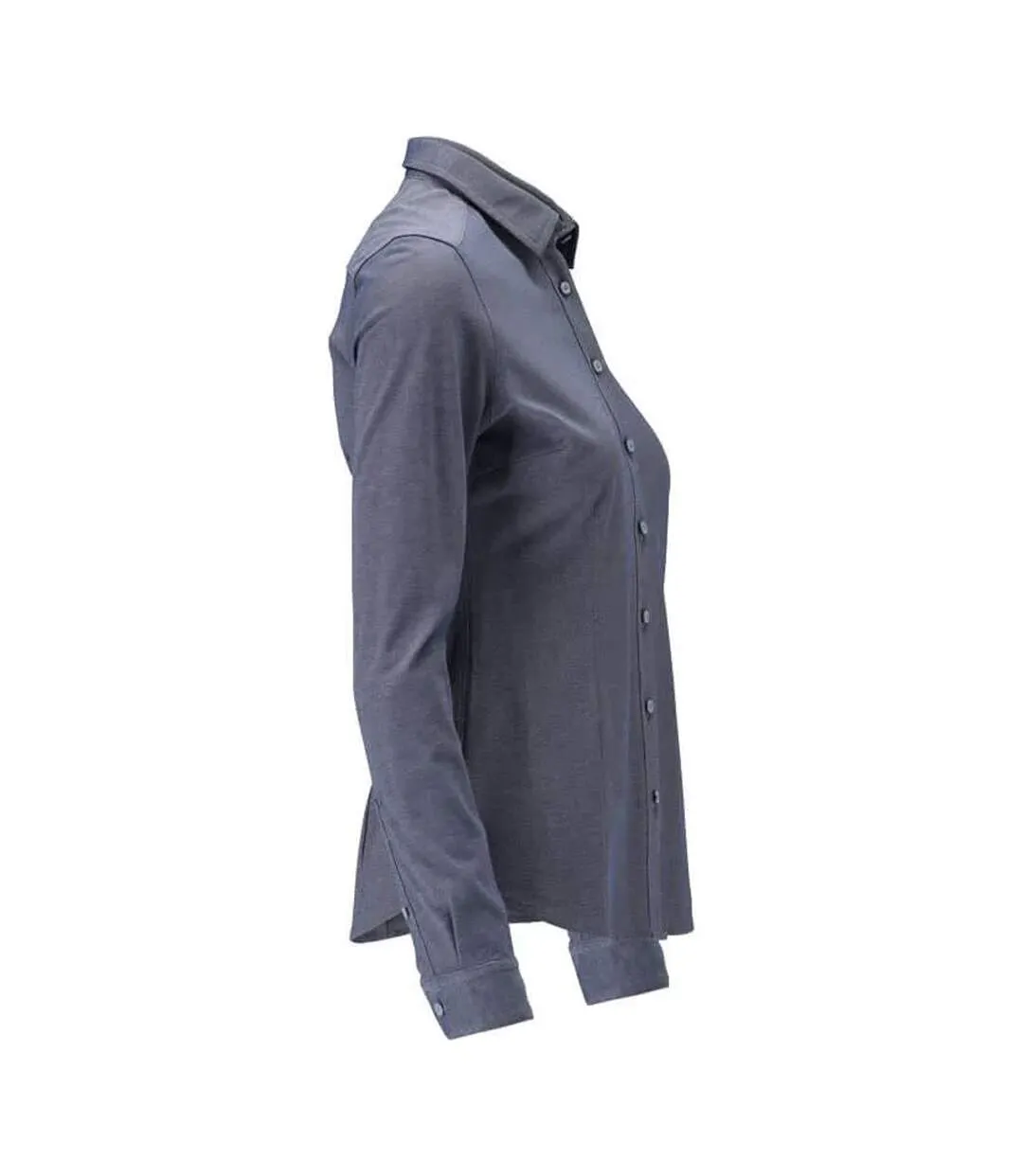 Womens/ladies Frontline Shirt Blue Flecked Mascot-3