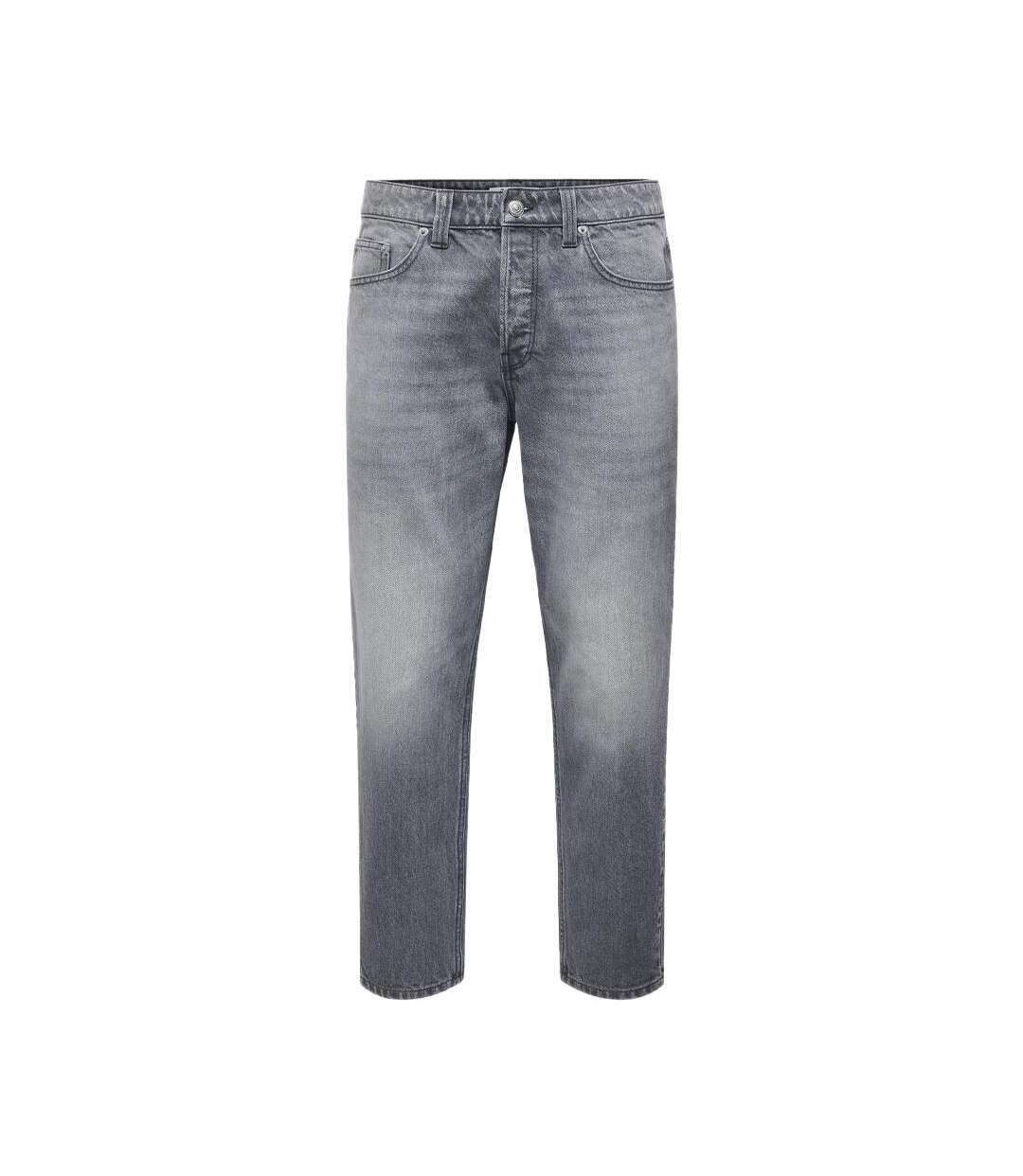 Jean Droit Gris Homme Only & Sons Sedge - W28-L32-1