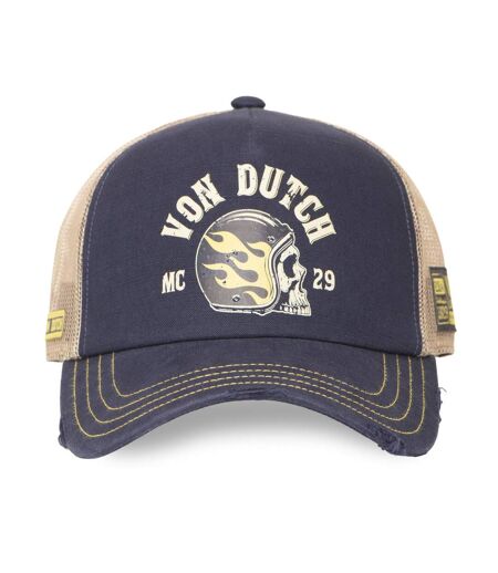 Casquette trucker avec filet effet usé avec print Crew Helmet Vondutch