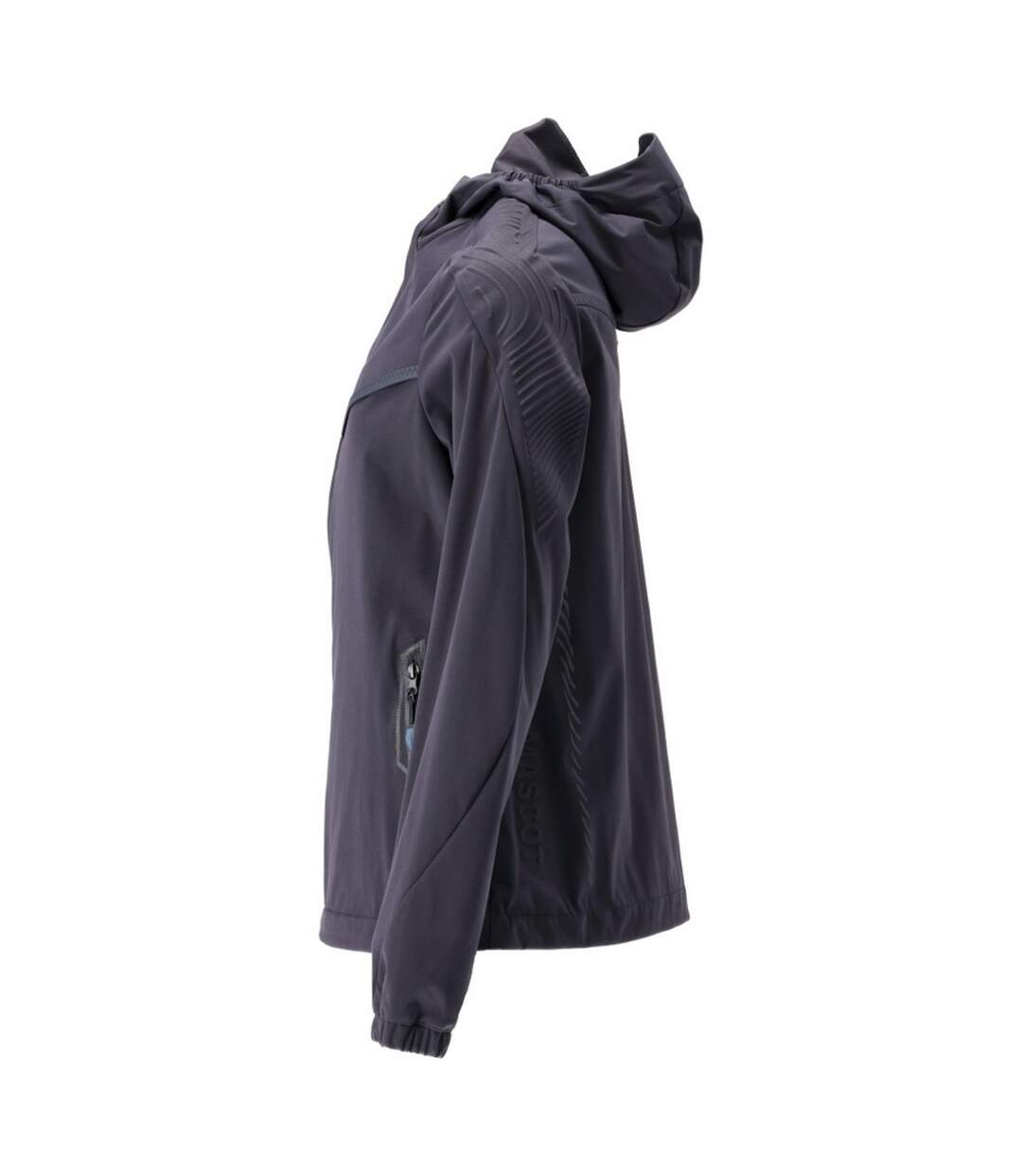 Womens/ladies Customised Stretch Hooded Jacket Dark Navy Mascot-4