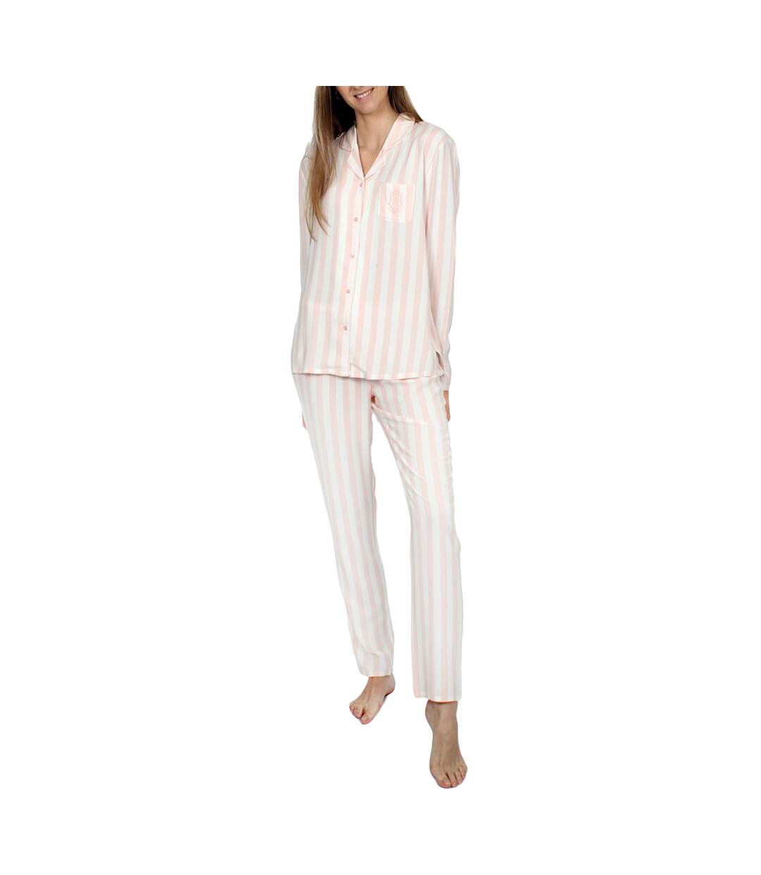 Tenue d'intérieur pyjama pantalon chemise Classic Stripes ...